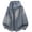 Blue, variant on Men's Loose Plaid Hooded Button Up Shirt, Single Chest Pocket Drop Shoulder Long Sleeve Casual Shacket Blue XL