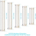 thumbnail image 4 of Necklace Extender, 15 PCS Chain Extenders for Necklaces, Premium Stainless Steel Jewelry Bracelet Anklet Necklace Extenders (5 Gold, 5 Silver, 5 Rose Gold), Length: 2" 3" 4" 5" 6", 4 of 5