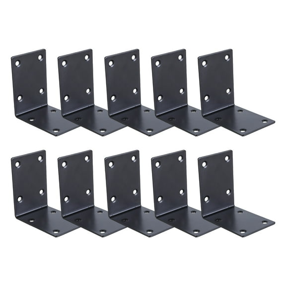 10pcs Heavy Duty Steel L Angles Brackets Heavy Duty 90 Degree Steel L Brackets Easy to Use for Wood Corner Shelf
