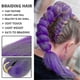 thumbnail image 2 of Purple Pre-stretched Braiding Hair, Demon Hunters Rumi Cosplay Wig for Kids, Anime Halloween Costume Accessories, 2 of 5