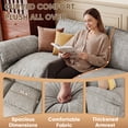 thumbnail image 6 of Homall 3-seat L-shaped Cloud Couch Sectional Sofa with reversible toffee chair Movable Footrest Sofa, Gray, 6 of 8