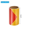 thumbnail image 2 of Unique Bargains Ruban Réfléchissant Ruban de Sécurité Imperméable de 6 Pi x 10 Pi pour Remorques, Jaune Rouge, 2 of 6