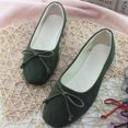 thumbnail image 6 of Domuza Womens Bowknot Ballet Flats Pointy Toe Casual Flat Shoes Suede Dressy Wear to Work Slip-Ons Moccasins Loafers summer Army Green 10（EU-43）, 6 of 6