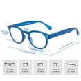 thumbnail image 4 of EYEGUARD Round Reading Glasses Blue Light Blocking, Unisex Computer Readers with Spring Hinge, Anti Glare Eyeglasses,Blue, 4 of 5