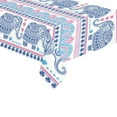 thumbnail image 1 of ABPHQTO Juegos de manteles de mandala de elefante indio Hippie Hippie 150x300 cm cubierta de tela de mesa de sofá de escritorio de lunares verdes, 1 of 3