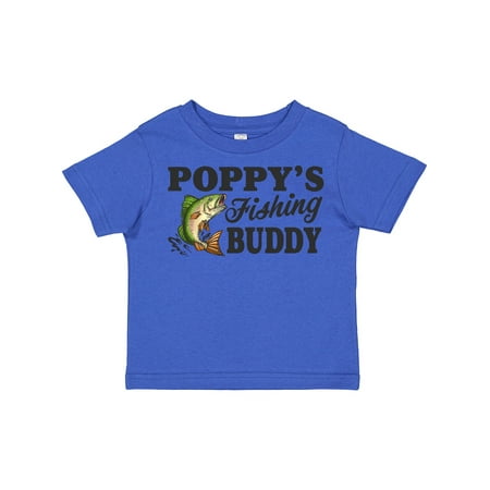 

Inktastic Poppy s Fishing Buddy Gift Toddler Boy Girl T-Shirt