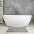 thumbnail image 5 of REGALWOVEN Striped Bathroom Rug, Non-Slip Soft Fluffy Bath Carpet, Water Absorbent Bathmat for Tub, Shower Dark Grey 16" x 24", 5 of 6