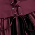 thumbnail image 4 of Iyufng Womens Off The Shoulder Flare Sleeve Corset Maxi Dresses Color Block Gothic Witch Costume for Halloween Party, 4 of 6