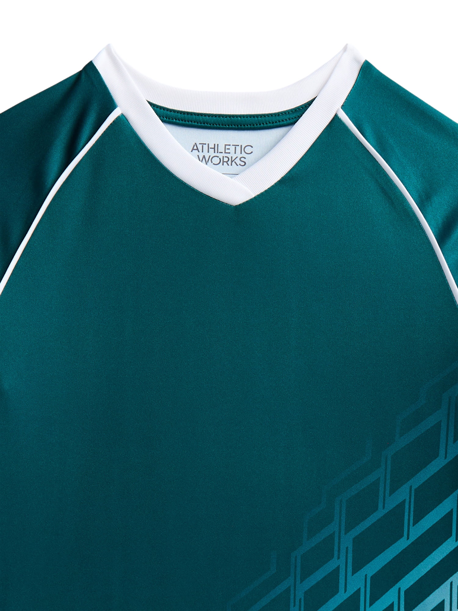 Athletic Works Boys Soccer Jersey Tee with Short Sleeves, Sizes XS-XXL