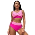 thumbnail image 2 of EQWLJWE Cute Bikinis for Women's 2 Piece Charming Halter Bikini Sets Swimwear Tie Two Sides Bottom Bathing Suit Holiday Gifts, 2 of 5