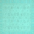 thumbnail image 1 of Ahgly Company Indoor Square Abstract Light Blue Modern Area Rugs, 3' Square, 1 of 4