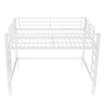 thumbnail image 4 of Leumius Loft Bed Queen Size,Heavy Duty Metal Bed Frame with Easy Climbing Ladder and Guardrails,White, 4 of 9