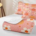 thumbnail image 4 of Manfei Cute Daisy Pumpkin Print Twin Quilt Set,Thanksgiving Theme Twin Coverlet Set,2-Piece,1 Bedspread and 1 Pillowcase, 4 of 7