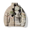 thumbnail image 3 of Chaquetas de moda para hombre, abrigos de invierno para hombre con estampado de esculturas personalizadas, ropa informal y versátil para hombre, parkas y abrigos, 3 of 5