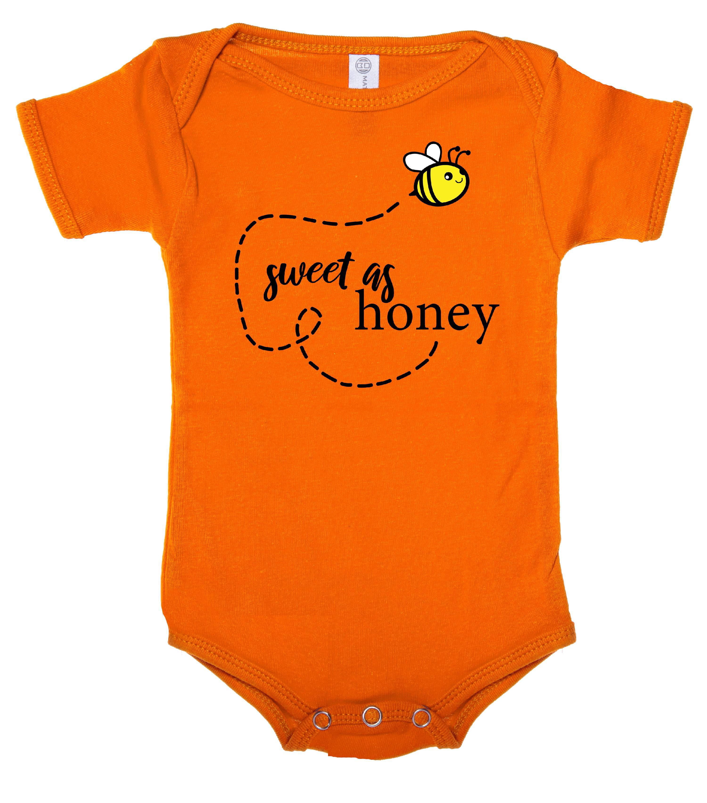 Måltid Lærd Forståelse Sweet as Honey Cute Baby Rompers, Short sleeve Baby bodysuits - Orange  CA165BABY S6 3-6 - Walmart.com