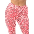 thumbnail image 5 of ClothingAve. Womens Soft Stretchy High Waist Boho Bell Bottom Flare Pants Bandana Pink Small, 5 of 6
