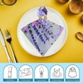 thumbnail image 6 of Nawy Cute Gnomes Purple Vine Flower Butterfly, Lavender Bouquet Cloth Napkins, Gift, Reusable Machine Washable Fabric for Events 2 PCS, 6 of 7