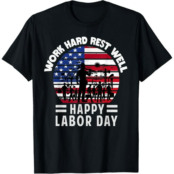 Premium Comfort - Happy Labor Day us flag International Workers' Day T-Shirt