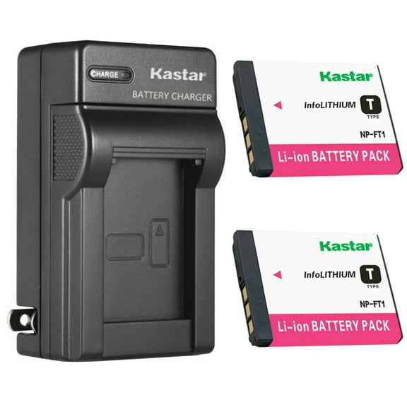 Kastar 2-Pack Battery and AC Wall Charger Replacement for Sony Cyber-shot DSC-L1, Cyber-shot DSC-L1/B, Cyber-shot DSC-L1/L, Cyber-shot DSC-L1/LJ, Cyber-shot DSC-L1/R, Cyber-shot DSC-L1/S, DSC-L1/W