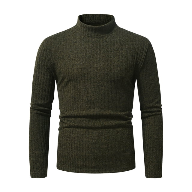 JMYHOAM Chandails pour Hommes Hiver Mode Décontractée Couleur Unie Manches Longues Col Rond, M-TTG