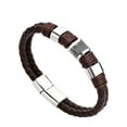thumbnail image 2 of Xinyolin Men Bracelets Vintage Braided - Faux Leather Voguish Men Rope Bangles for Party, 2 of 8