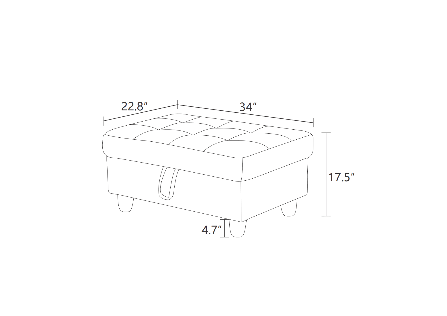 MAYEERTY Sofa Ottoman Footrest with Storage, Multi-Variant Foot Stool for Home, Bedroom, Living Room