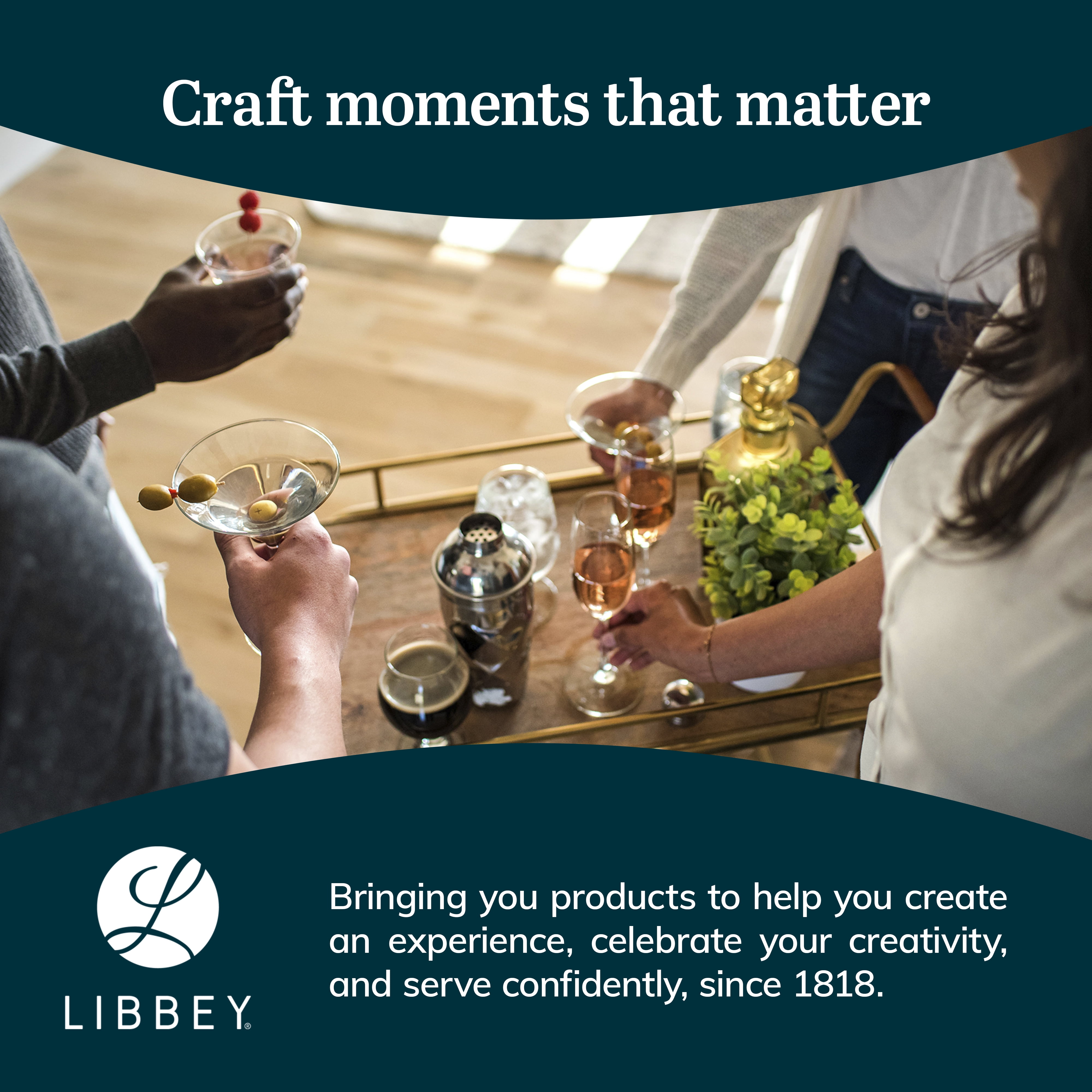 Libbey Classic White Wine Glasses Set of 4, Casual, Modern Stemmed Wine Glasses, Classy Drinking Glass Cups Set for Weddings, Intimate Gatherings