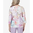 thumbnail image 5 of Alfred Dunner Womens Petite  Three Quarter Sleeve Butterfly Top, 5 of 6