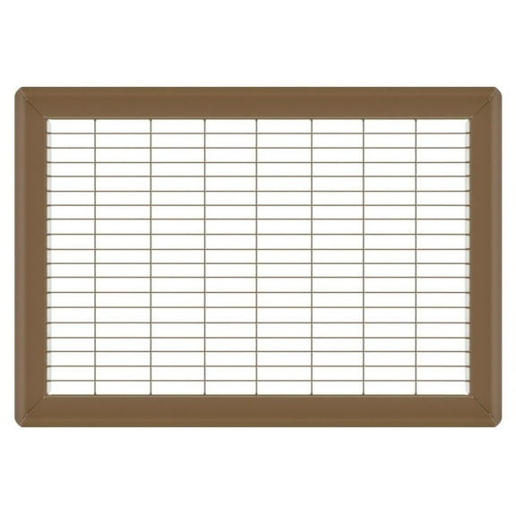 10in x 16in Imperial Brown Heavy Gauge Steel Floor Grille - Heating and Cooling Air Vent