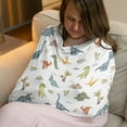 thumbnail image 2 of Sweet Jojo Designs Watercolor Dinosaur Dino Boy Multi Use Baby Car Seat and Nursing Cover, 2 of 6