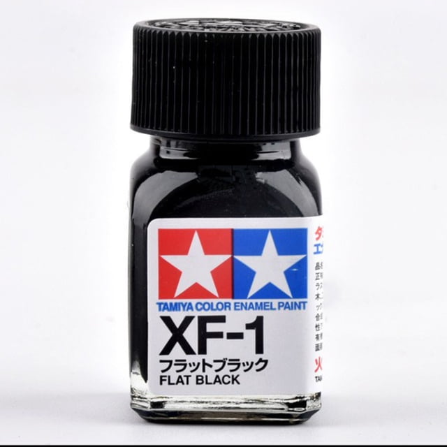 Tamiya XF-1 Flat Black Enamel Paint 10ml for Scale Models Miniatures
