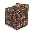 thumbnail image 1 of Autumn Washer Cover, Season Camp Items Marshmallow Hot Chocolate Campfire Pumpkin Fall, Waterproof Dustproof Decorative Fabric, 29" x 28" x 40", Dark Taupe and Pale Orange, by Ambesonne, 1 of 3