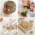 thumbnail image 2 of 32 PCS Natural Burlap Flowers Set, Burlap Bows and Scrapbook Embellishments for Wedding Party Decor Home, Embellishments for Crafts$$Art & Craft, 2 of 6