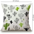 thumbnail image 6 of Ryan; Throw Pillow Cover Black Desert Cute Hand Drawn with Cactus Hipster Geometric Pillow Case Decorative 18 x 18 Inches Outdoor Cushion Couch Sofa Pillowcases, 6 of 6