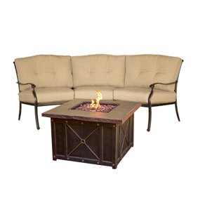 Cambridge Outdoor Coral Bay 4 Piece Wicker Patio Set In Brown
