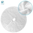 thumbnail image 4 of Deago 48 inches Christmas Tree Skirt Large Snowy White Faux Fur Xmas Tree Skirts Rug For Party Home Decorations Ornaments, 4 of 10