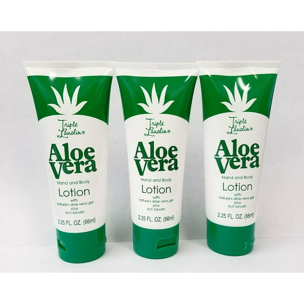 Triple Lanolin Aloe Vera Hand & Body Lotion Pack of 3, 2.25 oz