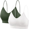 thumbnail image 1 of WZXFASHION Lady's Two Piece Set Seamless Top Strap Breast Pad Thread Plus Size Underwear Bra F M, 1 of 3