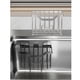 thumbnail image 5 of Soporte de esponja de fregadero de cocina de acero inoxidable para fregaderos dobles con ganchos en forma de M, 5 of 5