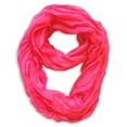 thumbnail image 2 of Peach Couture Fashion Lightweight Crinkled Infinity Loop Scarf Neon Faded Ombre, 2 of 10