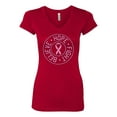 thumbnail image 2 of Believe Hope Awareness Womens V-Neck Tee, Red, Large, 2 of 3