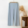 thumbnail image 2 of UAMVSH Women's Pajama Pants Casual Loose Wide Leg Lounge Pants Elastic Waist Solid Comfy Pjs Bottoms, 2 of 3