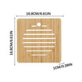 thumbnail image 2 of Fiudx Tapete Aislante de Madera para El Hogar, Resistente Al Calor y a Altas Temperaturas, Diseño Grueso Antiescaldaduras, Bandeja Multiusos para Mesa de Cocina, Mesa de Comedor y Ollas, Juego de 1 P, 2 of 2