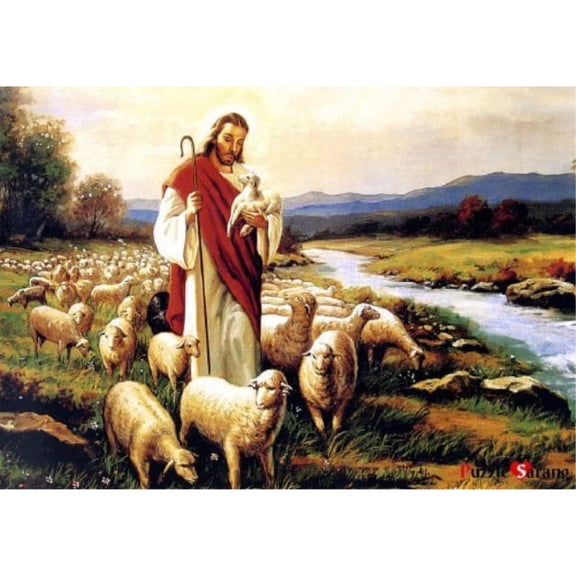 [puzzlelife] 1000 piece jigsaw puzzles "jesus sheep"