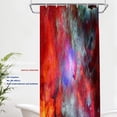 thumbnail image 2 of Red Modern Galaxy Decor Shower Curtain Romantic Purple Abstract Starry Sky QuickDrying Waterproof Polyester Fiber with Plastic Rings into a Cosmic Wonderland (72"x36), 2 of 6