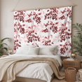 thumbnail image 3 of Red Botanical Tapestry for Bedroom Wall Hanging Tapestry, Vintage Nature Flower Floral Ceiling Backdrop Tapestries Poster Blanket Wall Decor for Teens Room Living Room Dorm 55" x 73", 3 of 8
