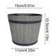 thumbnail image 3 of Maceta de Plástico con Efecto Madera y Bandeja Base – Contenedor Decorativo para Plantas de Interior y Exterior, Ideal para La Decoración Del Hogar y La Jardinería., 3 of 6