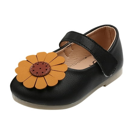 

Yinguo Toddler Kids Baby Girls Shoes Princess Shoes Flower Casual Shoes Sandals Black 30