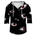 thumbnail image 2 of IAJDKMEK Men's Hoodie Halloween Shirt Tee - 3/4 Sleeve Funny Graphic Pullover, Great for Men's Casual Wear and Party Nights,Black L, 2 of 9