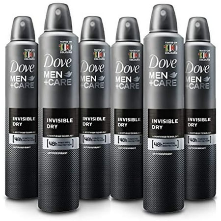 6 Cans Of Dove Men+Care Invisible Dry 150Ml Anti-Perspirant Anti-Transpirant Spray